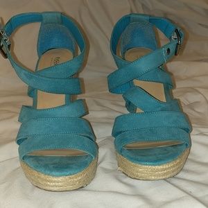 Fun strappy wedge heels